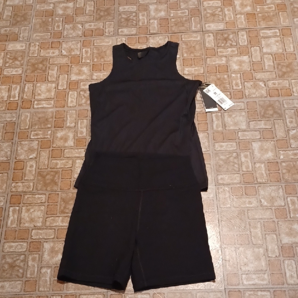 adidas Black G Club Tank Top And CRZ Yoga Shorts Size Medium
